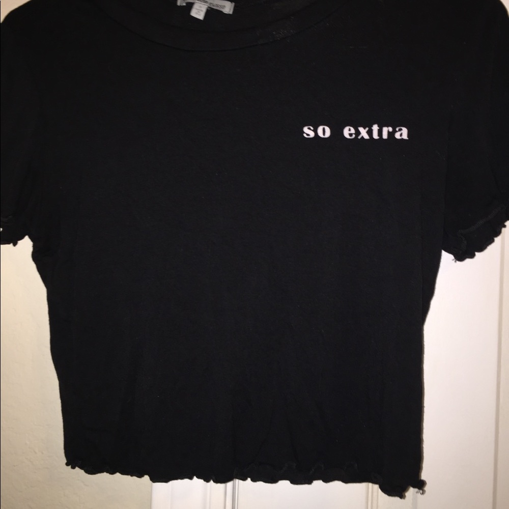 “So Extra” Charlotte Russe Black Shirt